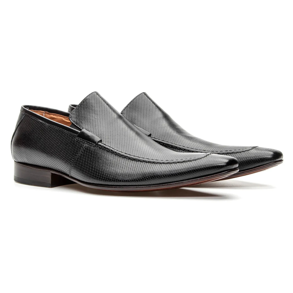Sapato Firenze Social Loafer com Textura Preto - 354