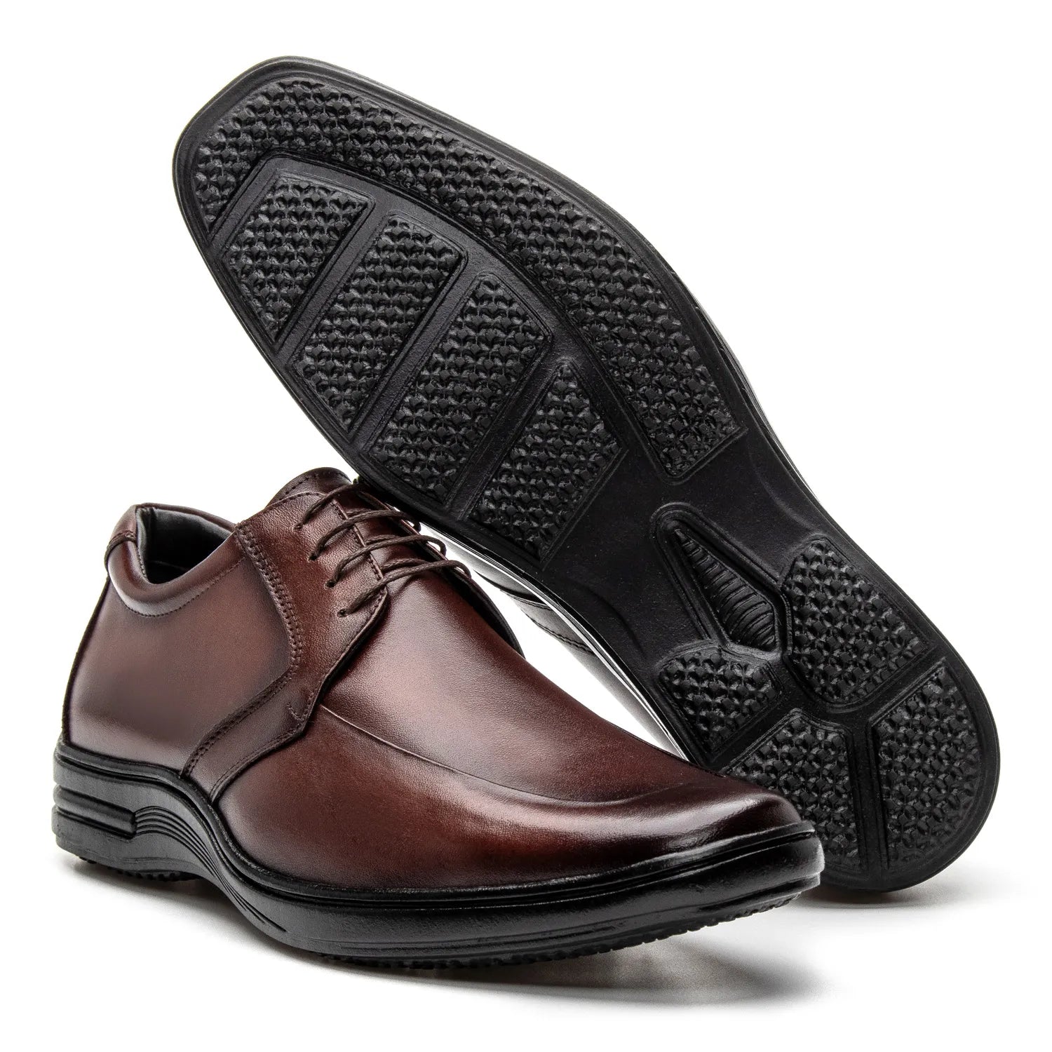 Sapato de Couro Masculino Vértice Tabaco SensoBlack™